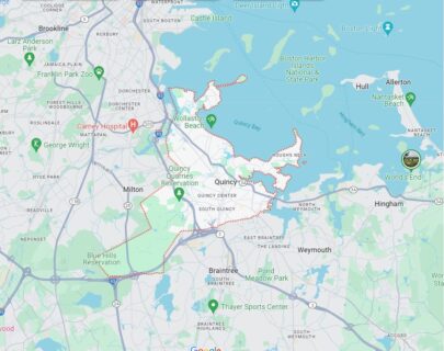 Map of Quincy MA 7X2W+9C Quincy, Massachusetts, USA