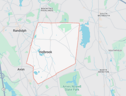 Map of Holbrook MA 5X4R+78 Holbrook, Massachusetts, USA