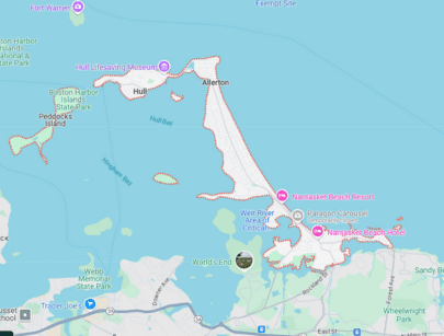 Map of Hull MA 7583+4H Hull, Massachusetts, USA