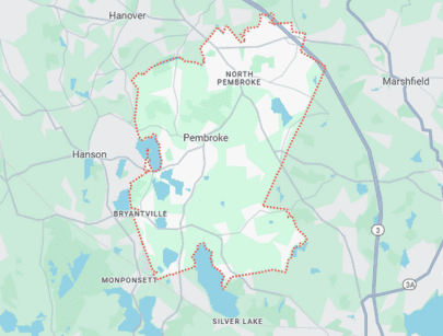 Map of Pembroke MA 35CR+RG Pembroke, Massachusetts, USA